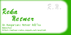 reka metner business card